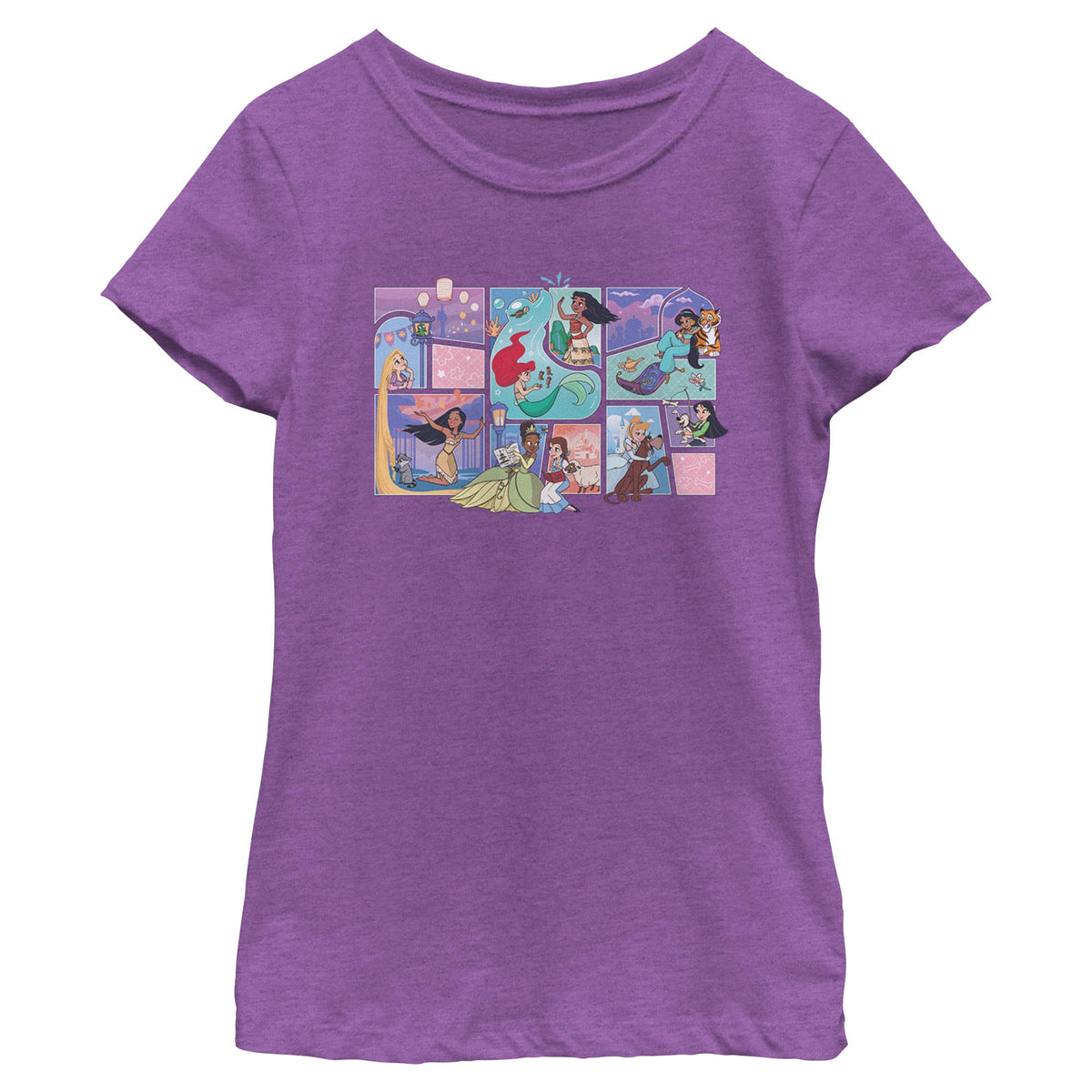Girl's Disney Princes Panels T-Shirt
